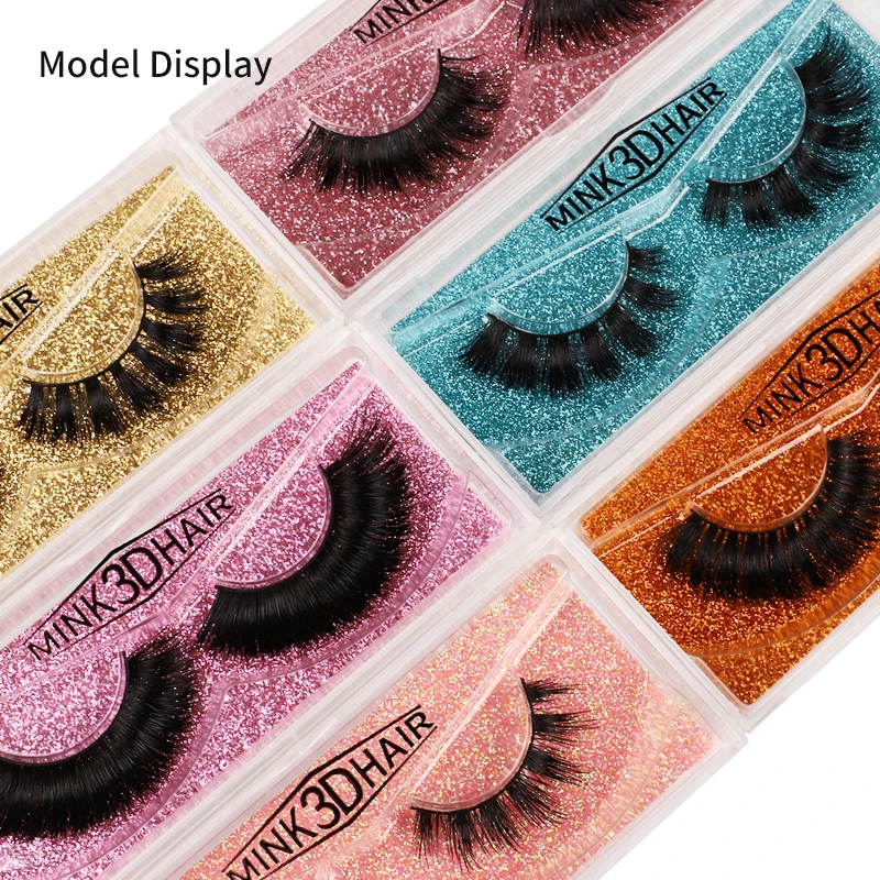 

wholesale custom lash box 3d bottom full strip mink lashes dramatic mink eyelashes vendors 3d 25mm mink eyelash, Black