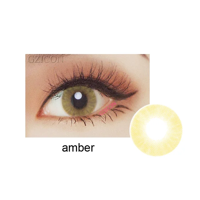 

Natural eye HD amber colored contact lenses beauty style good quality cosmetic contact lens