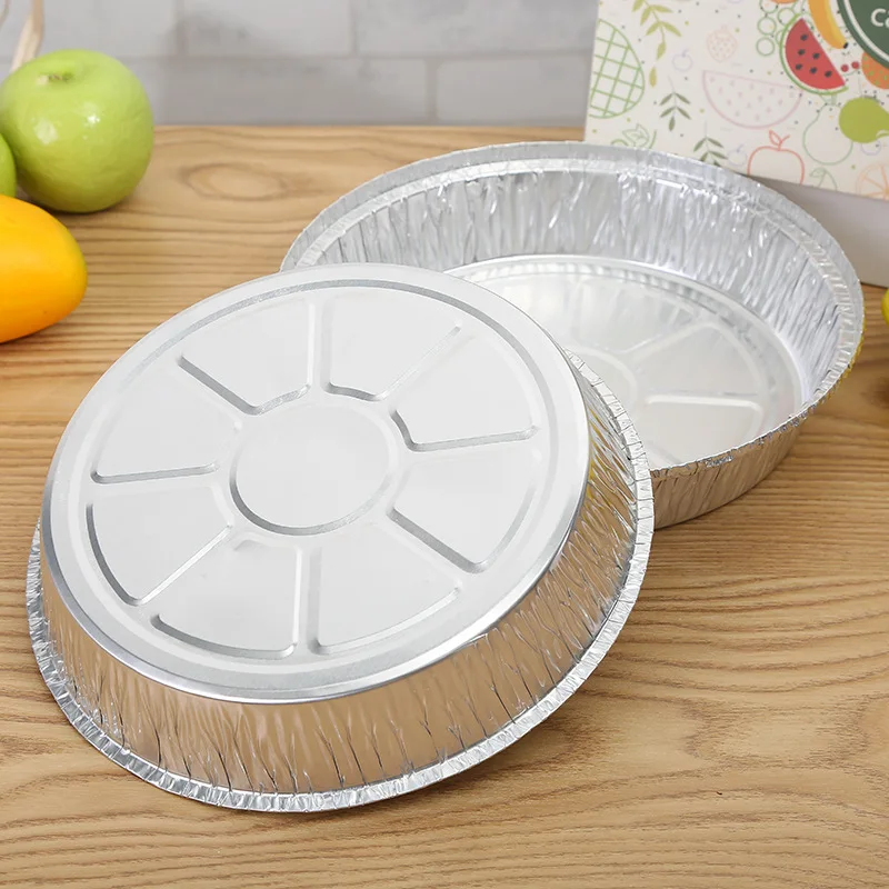 9 Inch Round Tin Foil Pans With Clear Plastic Lids Freezer & Oven Safe