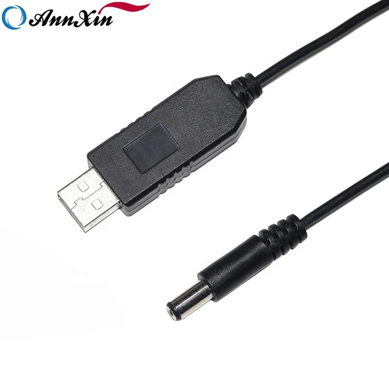 

5.5mm X 2.1mm USB DC 9V 12V to DC 5V Step down Power Transformer Power Converte Cable, Black