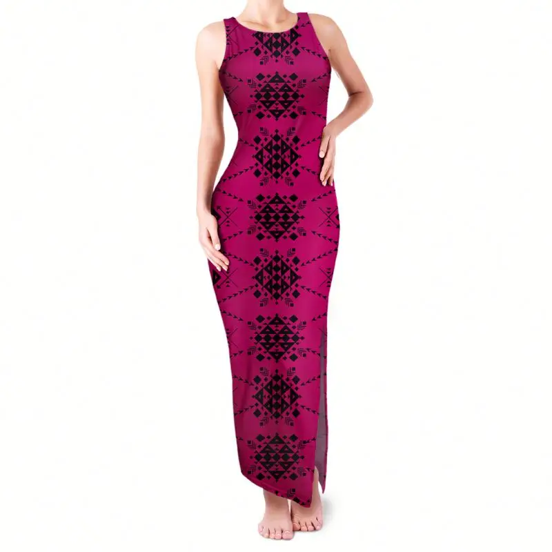 

2021 Maori Tribal Design Bodycon Dress Women Sexy Plus Size To 4XL Bandage Dresses Women Bodycon Custom Long Bodycon Dress, Customized color