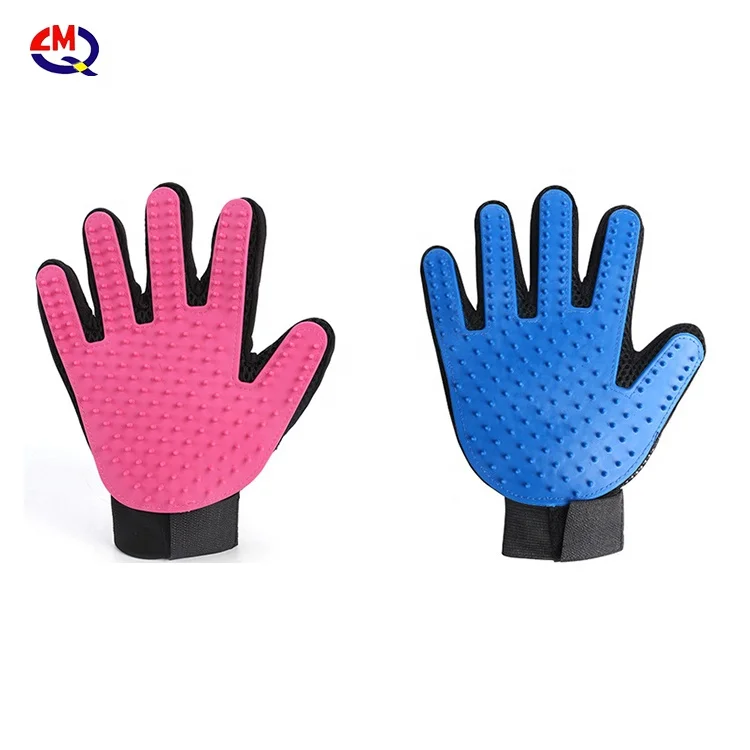 silicone pet bathing gloves for pet grooming glove set pet shedding glove pair breathable