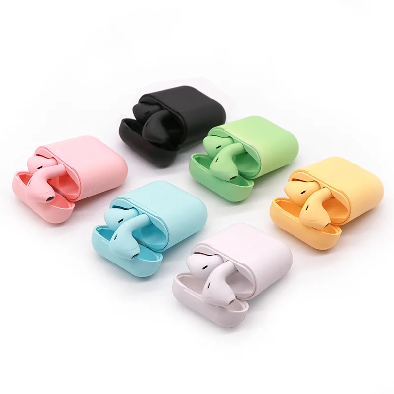 

OEM ODM BT 5.0 Bass Earbuds Headphones Noise Canceling Mobile Phone Inpods 12 TWS Mini Wireless Earphone, Matte black, white, gray, pink, yellow, blue, green