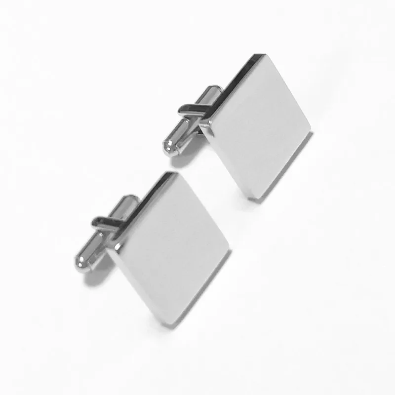 

Factory stock wholesale and retail square for engrave personalized cufflinks custom logo