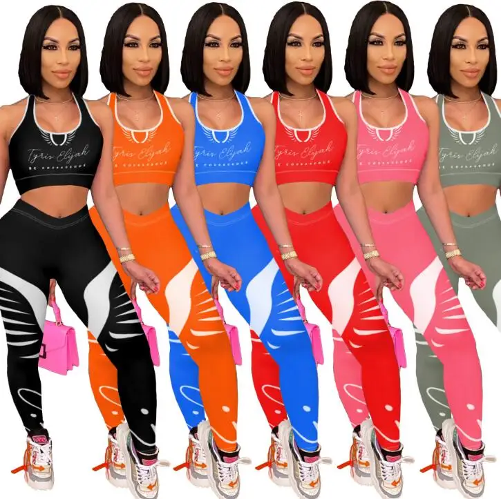 

New European and American fashion print slimming vest and pantsuit, Colors