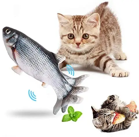 

New factory wholesale catnip plush toy cat soft smart interactive fish toy interact, Picture