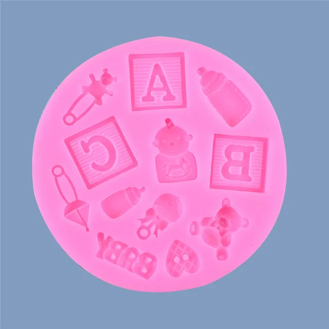 

The Whole Set of Pink Series Fondant Mould Diy Cake Chocolate Tool Kitchen Accessories, As show