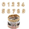 DIY charms number digit Figure Crystal initial Slider Bulk Charms Pendant necklace chain bracelet jewelry accessory