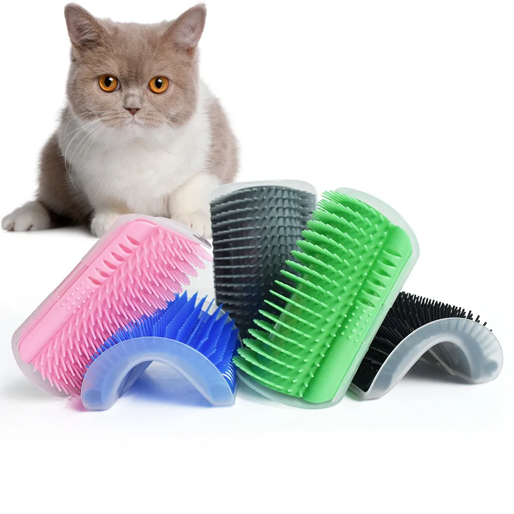 

Pet Self Groomer For Grooming Tool Hair Removal Comb Dogs Brush Hair Shedding Trimming Massage Device With nip, As photo