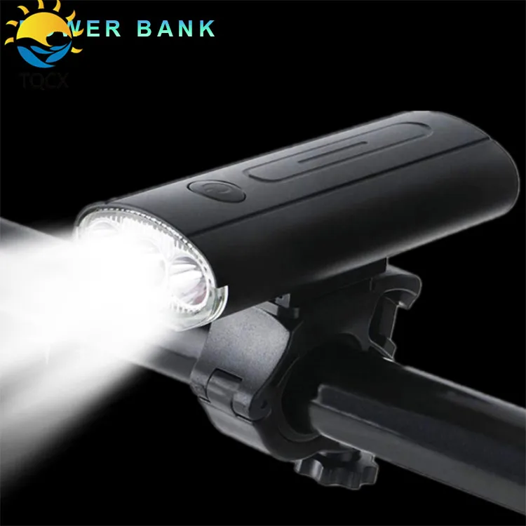 

1000Lumen Power Bank LED Mountain Bicycle Front Light USB Rechargeable Bike Accessories Head Light, Black