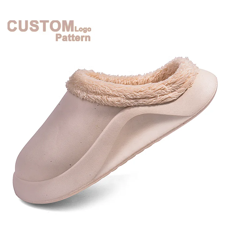 

Custom Pattern Casual Fluffy Thick Platform Flat Shoes House Home Designer Winter Flip-flops Women's Slides Slippers Sneaker, All color available