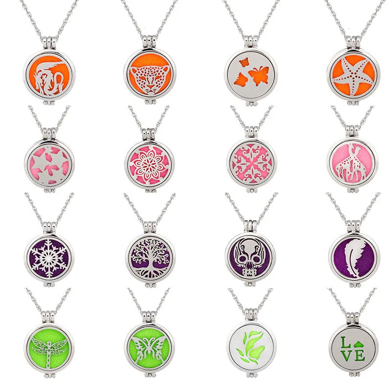 

Elaborately Carved Pendant Jewelry stainless steel Aromatherapy Diffuser Necklace