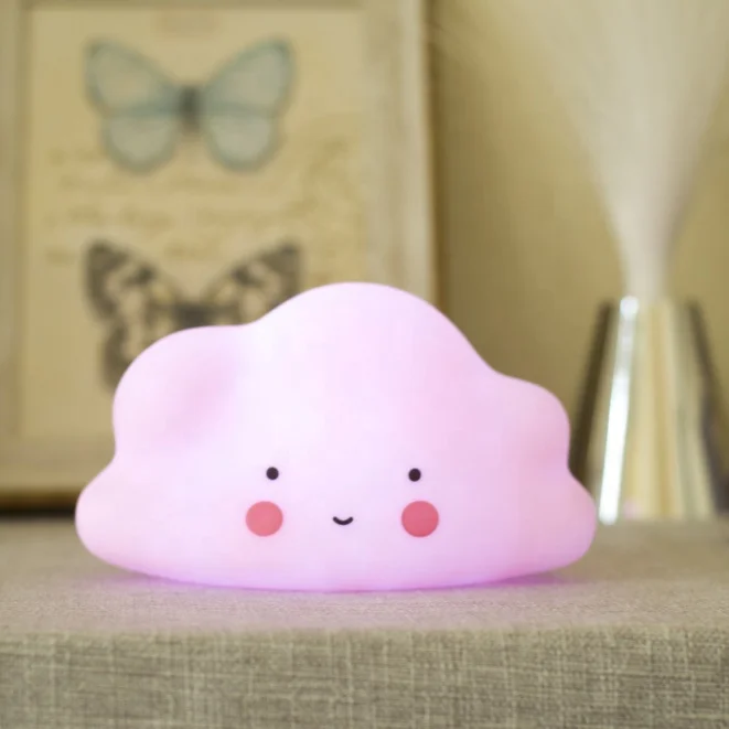 USB charging lovely pink cloud shape fairy night light for baby bedside home decoration
