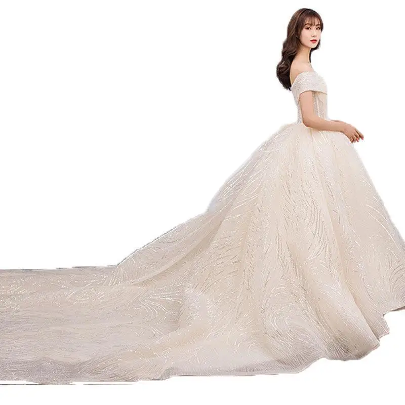 

2021 New Products Luxury Style Brand Design Moroccan High Waist Wedding Dress Women Fashion Bridal Gowns Prom Wedding Dresses, White