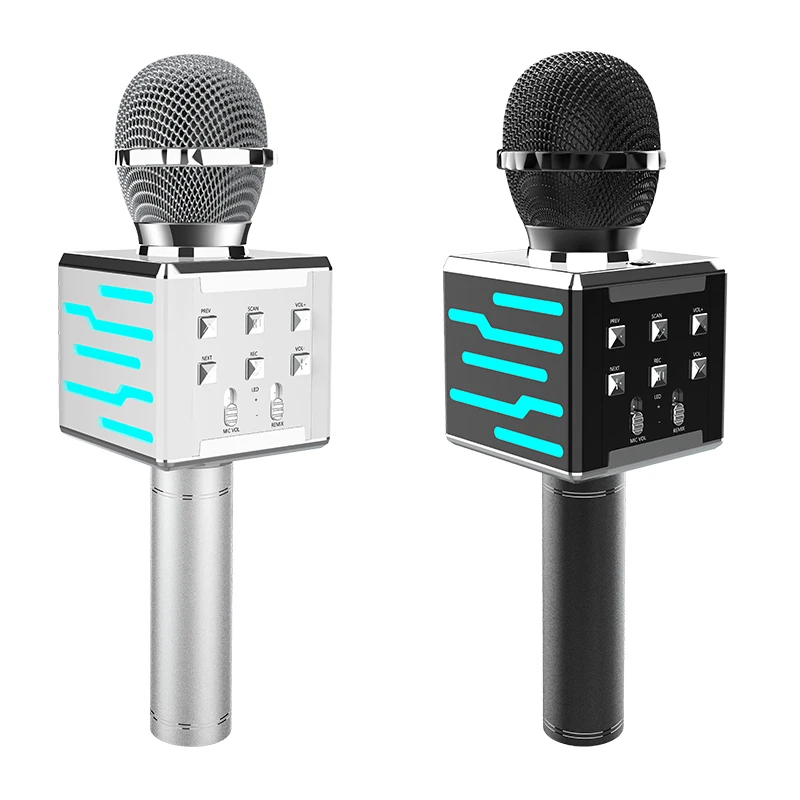 

Hot Sell Handheld DS868 Karaoke USB Recording Microphone Wireless Mic Professional Karaoke Speaker with LED Light