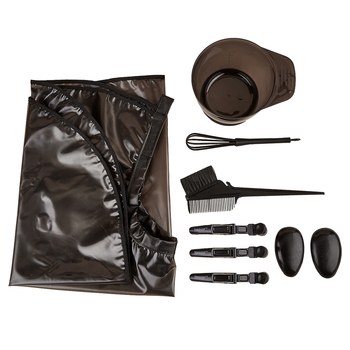 

New Design Dye hair tools waterproof silicone Barber cape hairpin hair dye brush and bowl set
