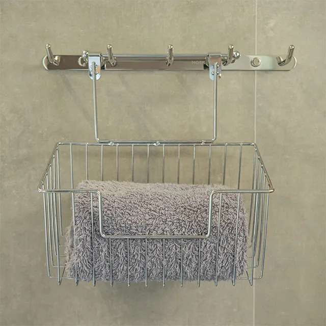 

Shower Organiser Caddy Basket Bathroom Shelf Stainless Steel Bath Rack Large capacity