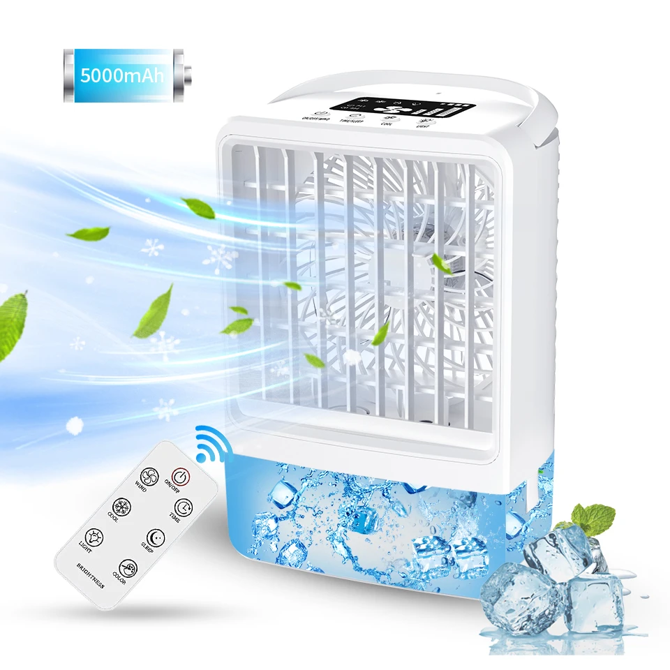 

2H/4H Usb Rechargeable 4000Mah Mini Portable Air Cooler Fan For Home 550ML