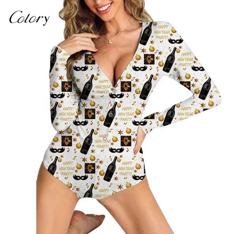 

Colory Custom Ladies Casual V-neck Solid Fitness Long Sleeve And Bell-bottoms Jumpsuit For Women, Customized color