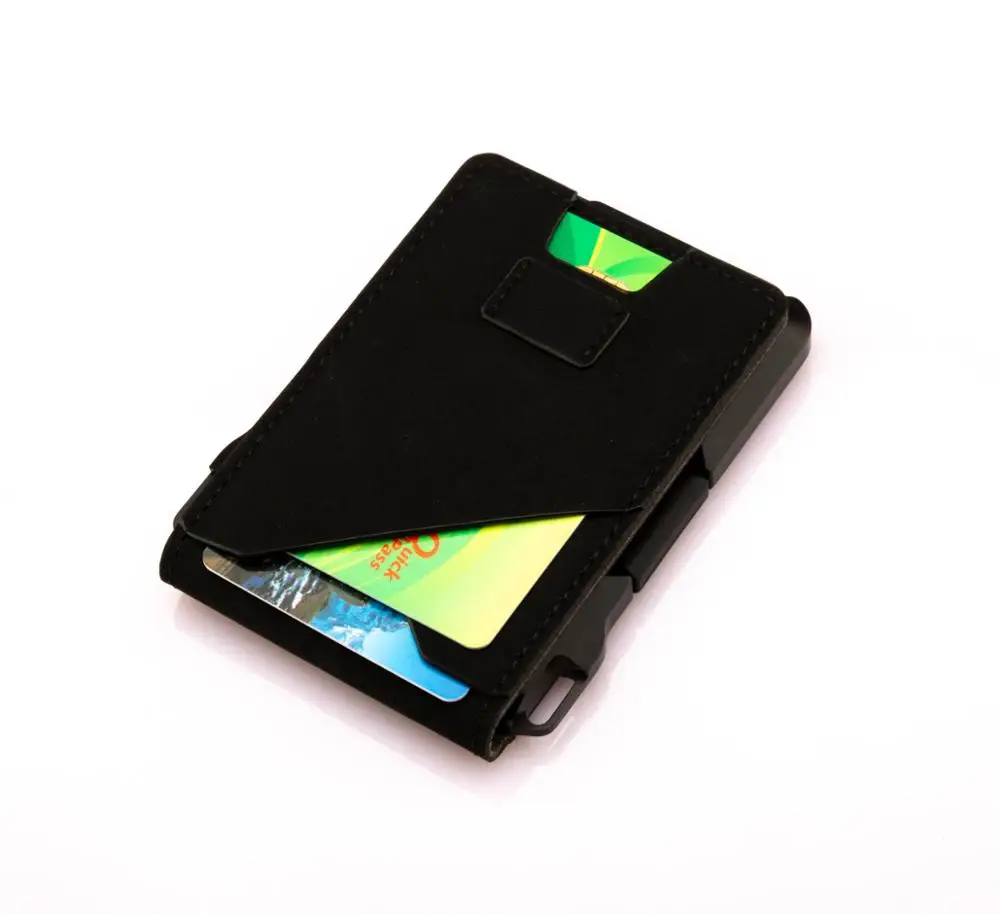 
Hot Selling Popular Custom Metal Aluminum Business Credit Card Holder Wallet Multifunction CNC Machined Wallet for Men & Women 