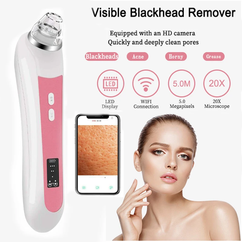 20x Microscope App Visual Rechargeable Suction Facial Pore Cleaner With ...