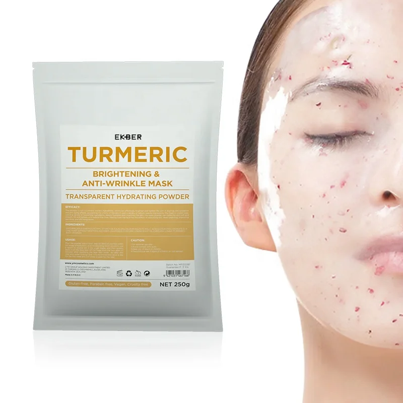 

Hot Selling Ekber Turmeric Friming Hydrating Ginger Jelly Mask Powder Crystal Brightening Powder Mask Anti-wrinkle Wholesale