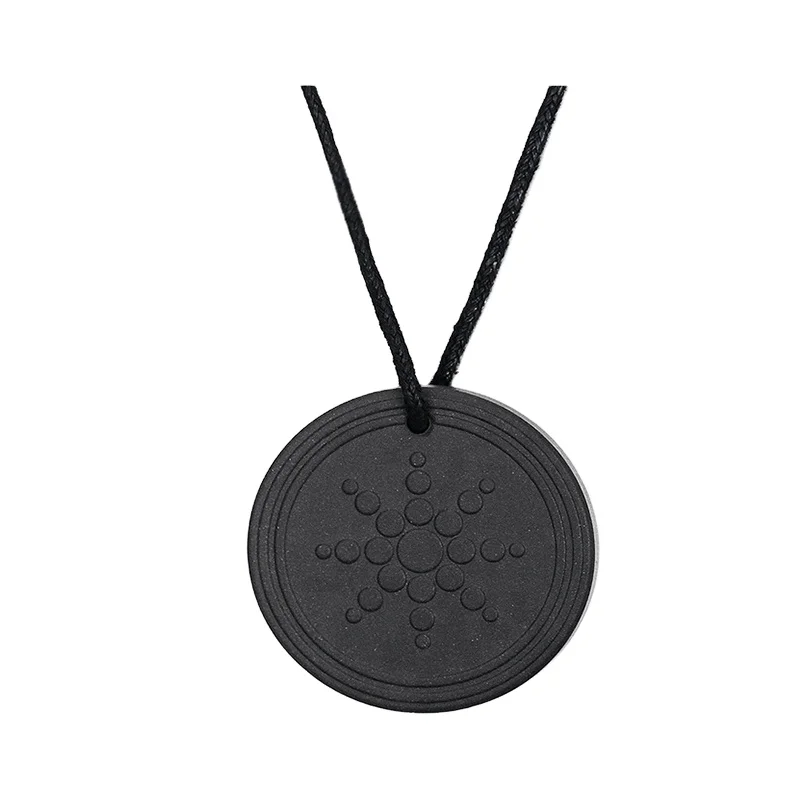 

Hot Health Sunflower Jewelry Quantum Pendant Necklace Lava Negative Ion Energy Rope Chain Necklace, As picture or your requirment