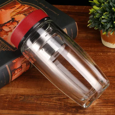 

Mikenda high borosilicate water mug high temperature resistant commercial 380ML water bottle with lid