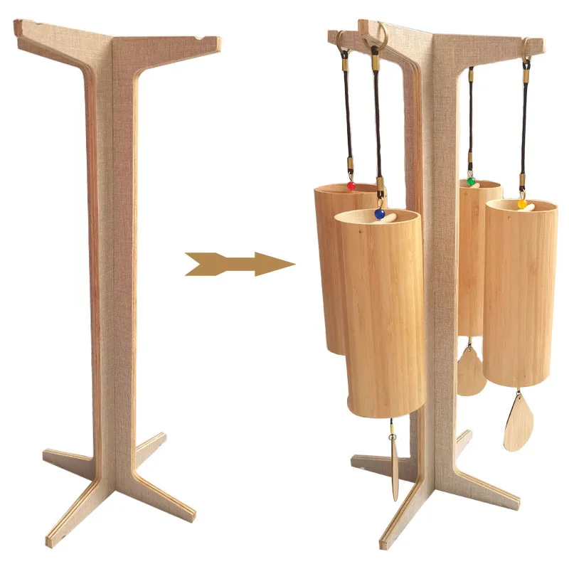Floor Standing  Hanging Bamboo Ko_shi Wind Chime Display Stand Rack With Stand Instrument Music