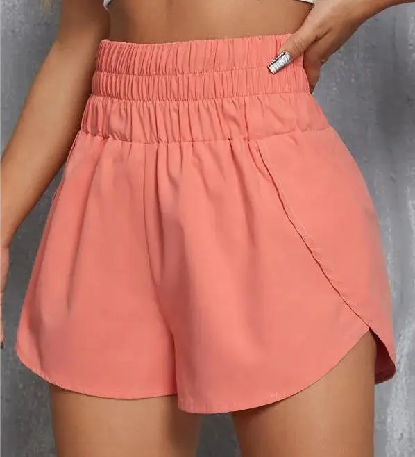 

Summer Popular Women Workout Casual Gym Shorts High Waist Loose Polyester Spandex Shorts for Women