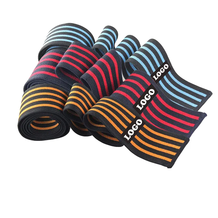 

Miket Good Quality Sports Fitness Gym Weightlifting Elastic Strap Knee Brace Support Protector Knee Wrap Bandage, Red,black,blue,orange,green