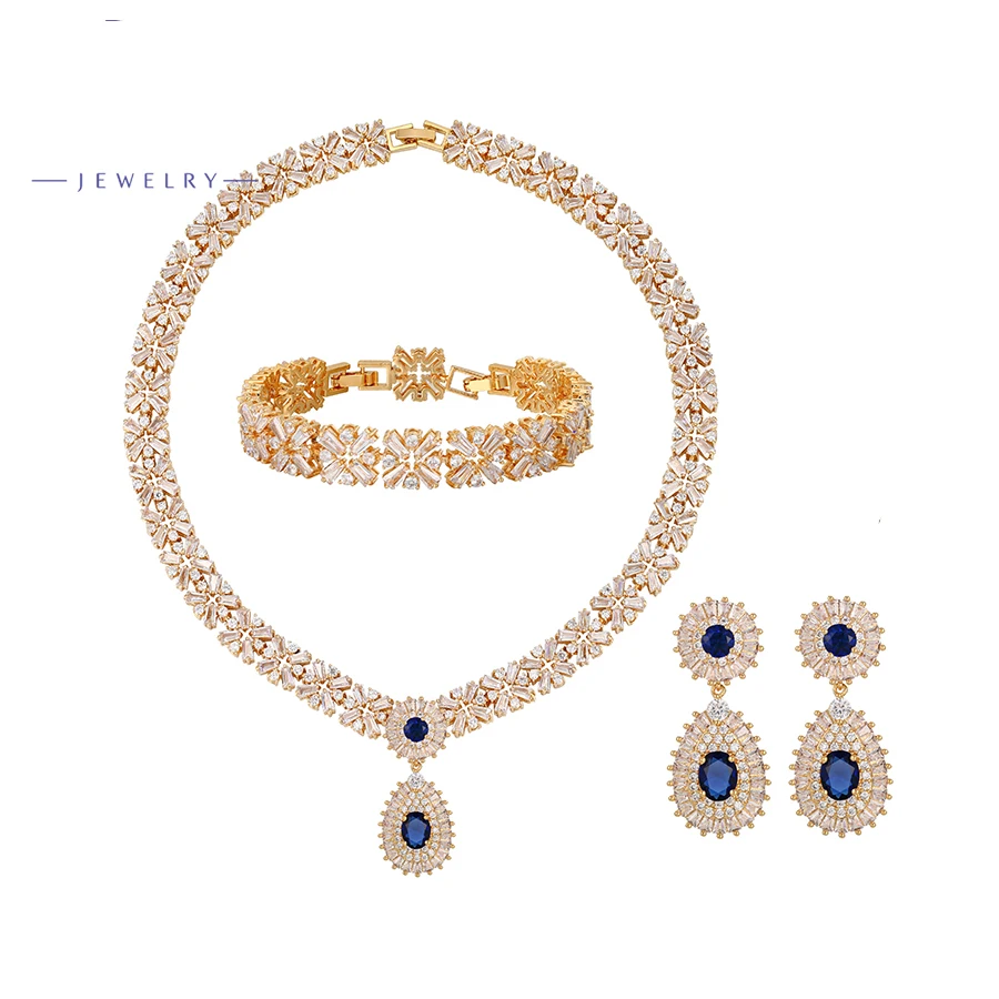 

set 462 Xuping Luxury earrings necklace bracelet set new style popular jewelry gold jewelry