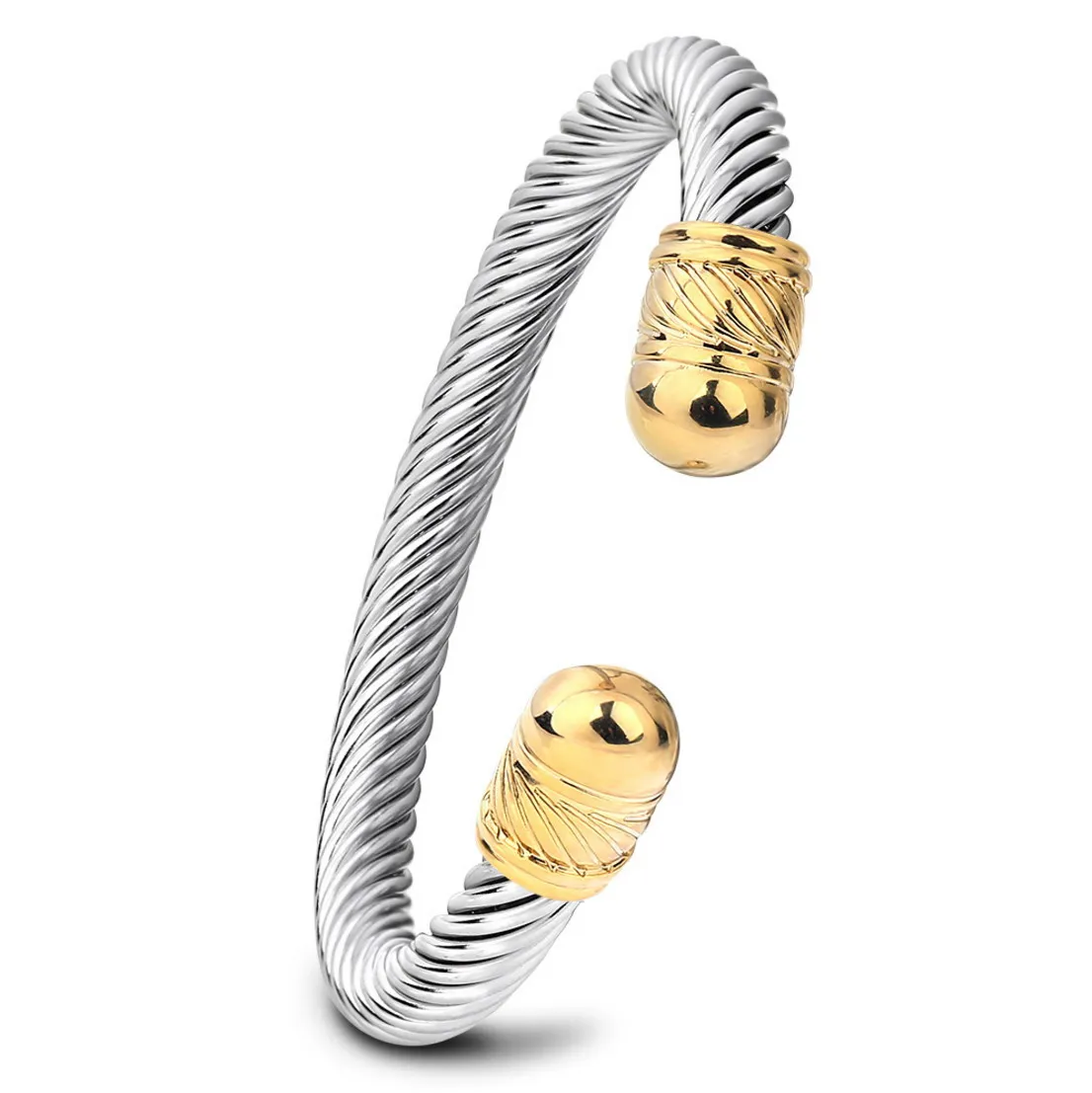 

ARCHER wholesale new style 18k gold fashion men bangle stainless steel cable wire bracelet bangle bracelet en acier inoxydable