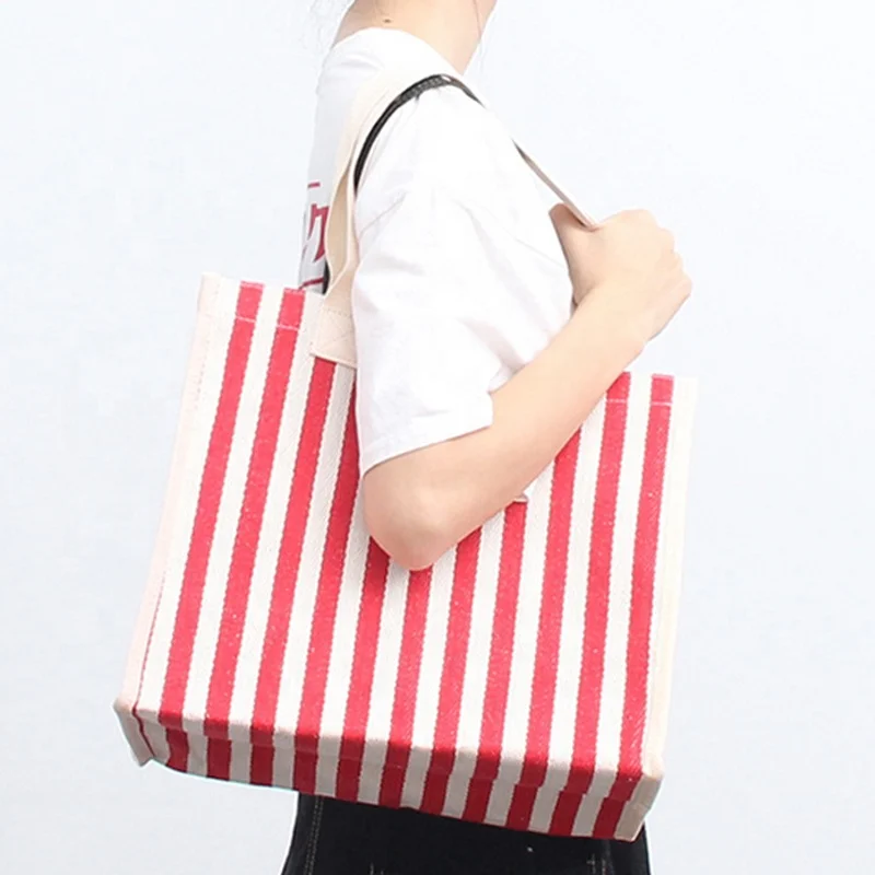 

Custom design cotton canvas tote shoulder bag for women, Blue,red,yellow