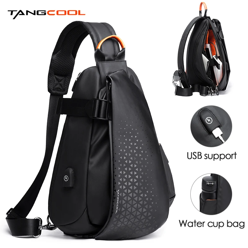 

Factory hot sell sports men bags sling korean mens crossbody custom anti theft waterproof sling bag men sling bag