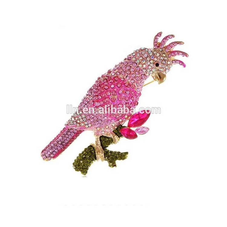 

Pink Crystal Parrot Brooch Rhinestone Bird Brooch Wholesale Brooch Pin