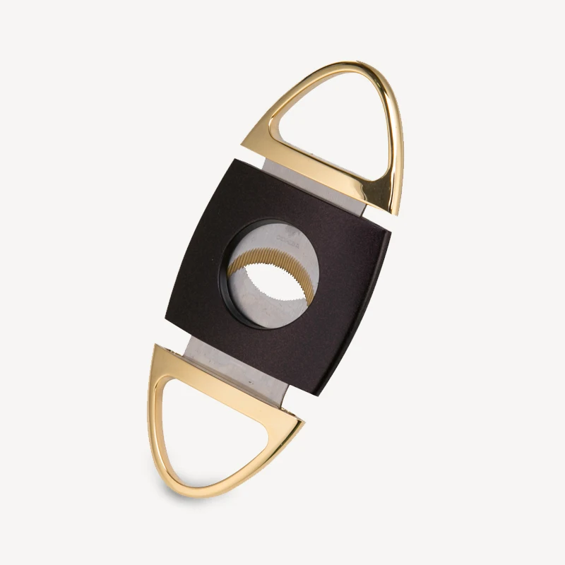 

Maywaysky Stainless Steel Double Sharp Blade Cigar Knife Portable Cigar Cutter For Travel, Golden/silver/gray