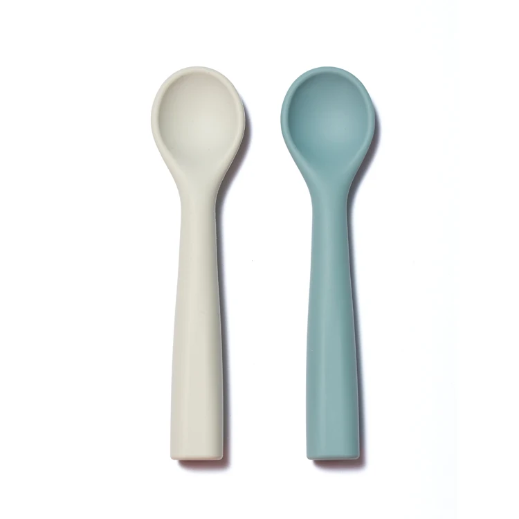 

Hot selling feeding baby spoon silicone baby training spoon silicone spoon for baby pro