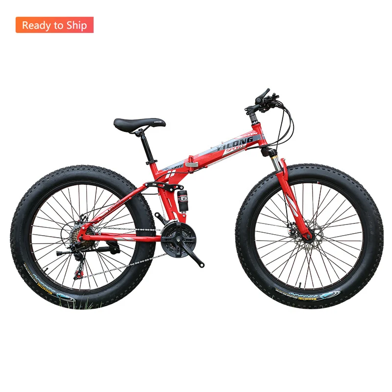

Wholesale variable speed 26 inch 4.0 fat tyre steel frame folding bicycle snow mountain bike for sale