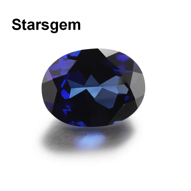 

Starsgem Oval Cut Lab Grown Synthetic Loose Gemstone Blue Sapphire