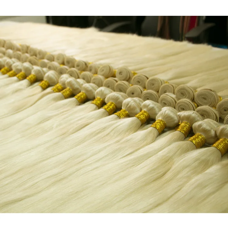 FH Wholesale Cheap Price Double Weft 100% 613 Blonde Virgin Mink Brazilian Human Hair Bundles Extension