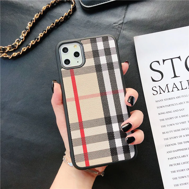 

Luxury Designer Phone Case Leather Hard Back Cover Protective Designed Case for iphone 11 12