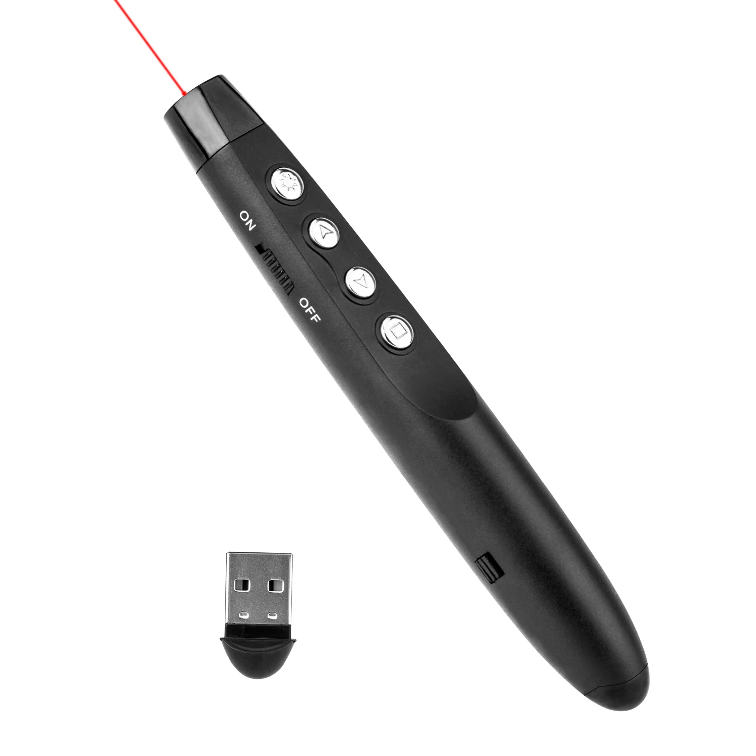 

Custom Logo 2.4GHz Wireless USB PowerPoint PPT Presenter Remote Control Laser Pointer Clicker Flip laser Pen