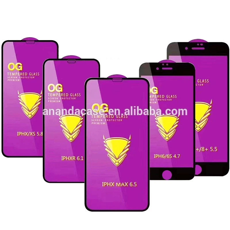 

New arrival Full glue Golden Armor OG Tempered Glass Screen Protector for for iphone 11, Black