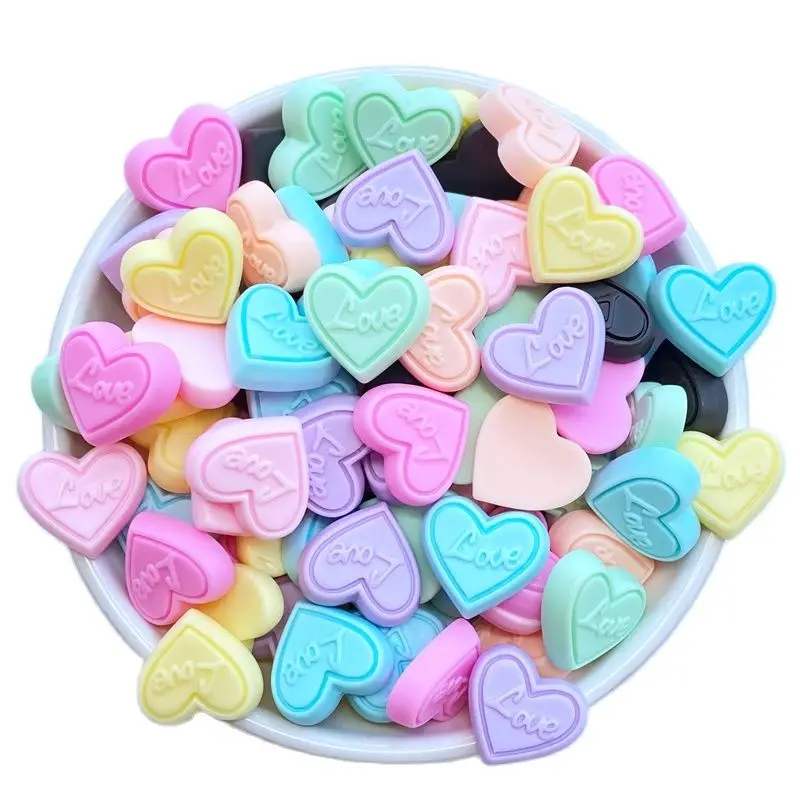 

Cute Kawaii Mini Heart Resin Flatback Cabochon Scrapbook Kawaii Embellishments Accessories