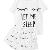 

Pajamas Women'S Short Sleeve Sleeping Clothes For Women Cotton Soft Set s-xl