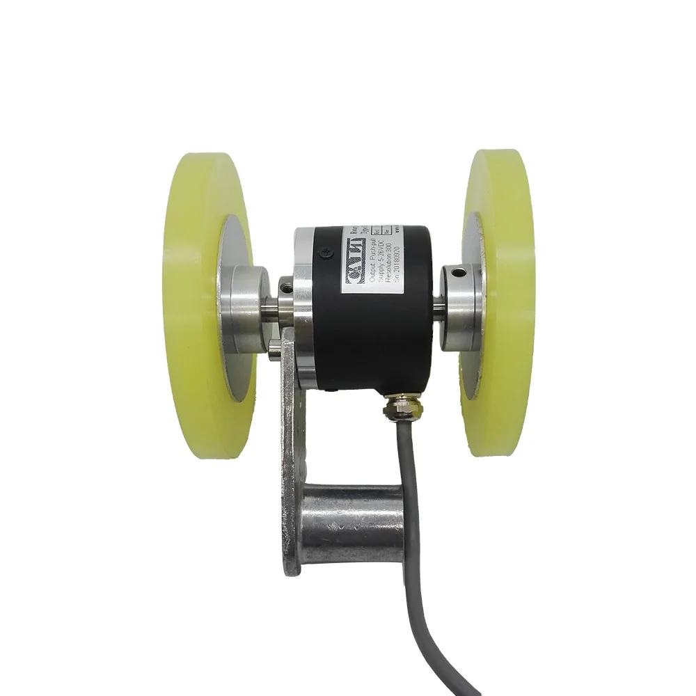 

300PPR 52mm outer diameter encoder with double wheel meter counter length measuring sensor