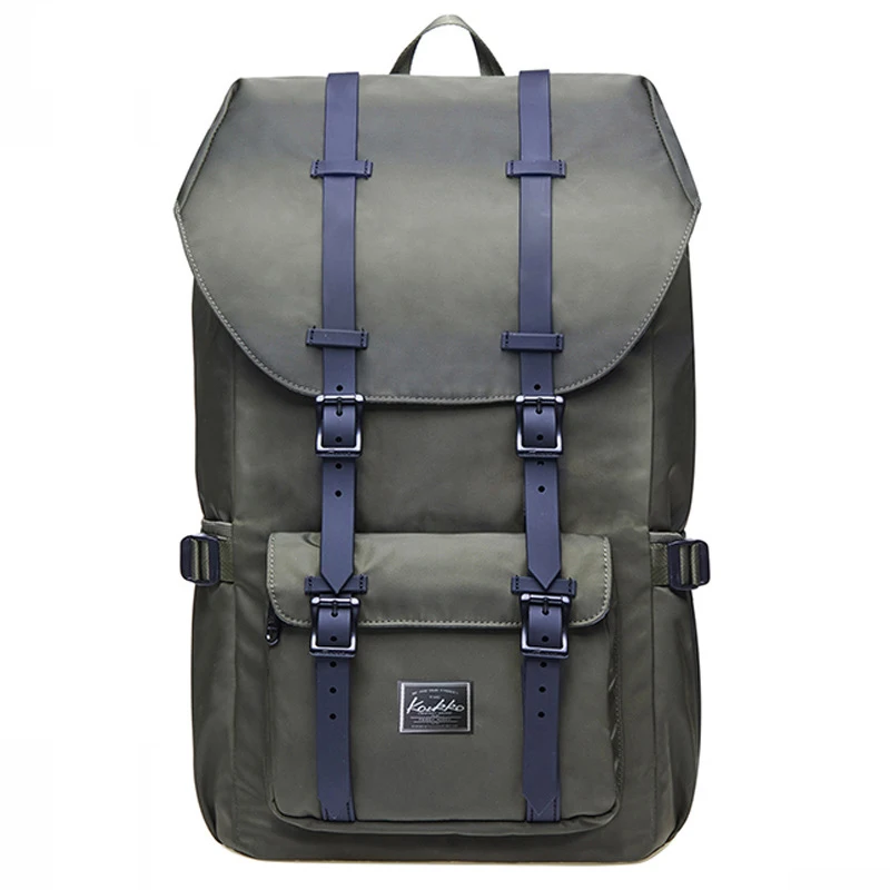 

Large-Capacity Female Student Schoolbag Laptop Bag Men's Nylon Waterproof Outdoor Leisure Travel Business Backpack, Army green/royal blue/black/grey