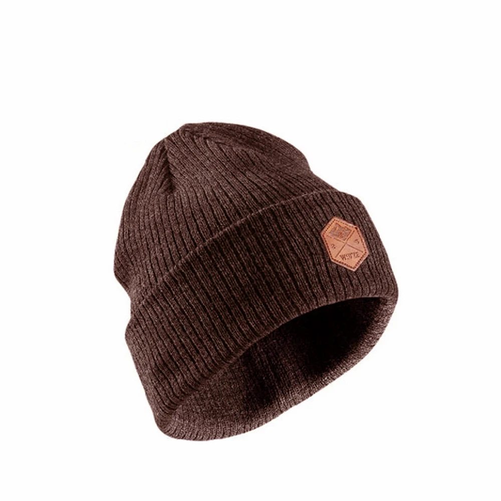 深圳男士冬季针织毛衣帽子空白黑色宽松宽松帽子素色冬季帽子无标志超
