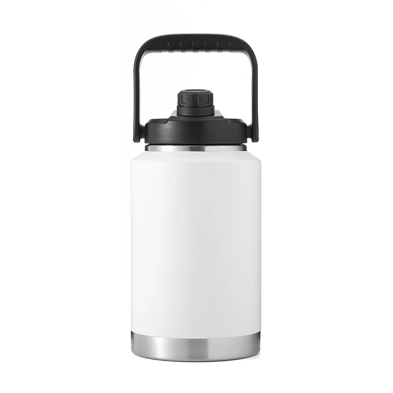 

128 oz growlers 1 Gallon Stainless Steel Big Water Bottle powder coating Beer Wine Thermal Jug Insulated big wine bottle, Customized color